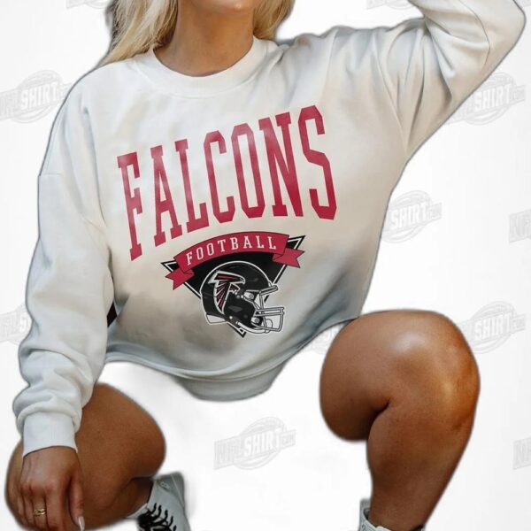 ATLANTA FALCONS Yard Line Fleece Crewneck NFL Shirt - Football Fan Tee 3