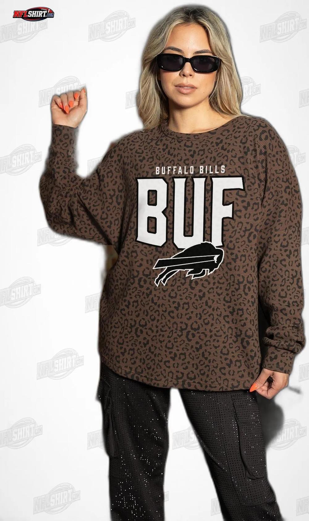 Brown Leopard Print Vital Style Vintage Wash Corded Buffalo Bills Shirt Brown Leopard Print Vital Style Vintage Wash Corded Buffalo Bills Shirt