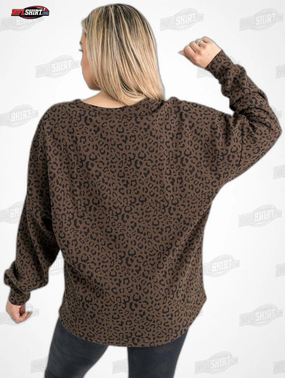 Brown Leopard Print Vital Style Vintage Wash Corded Buffalo Bills Shirt Brown Leopard Print Vital Style Vintage Wash Corded Buffalo Bills Shirt