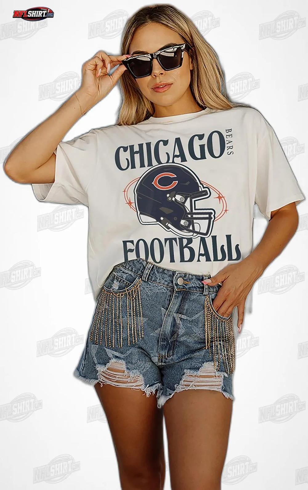 Cream Victorious Vixen Flowy Chicago Bears Shirt Cream Victorious Vixen Flowy Chicago Bears Shirt