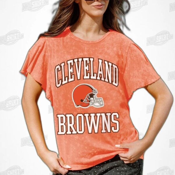 Vintage Helmet Flutter Sleeve Cleveland Browns Shirt