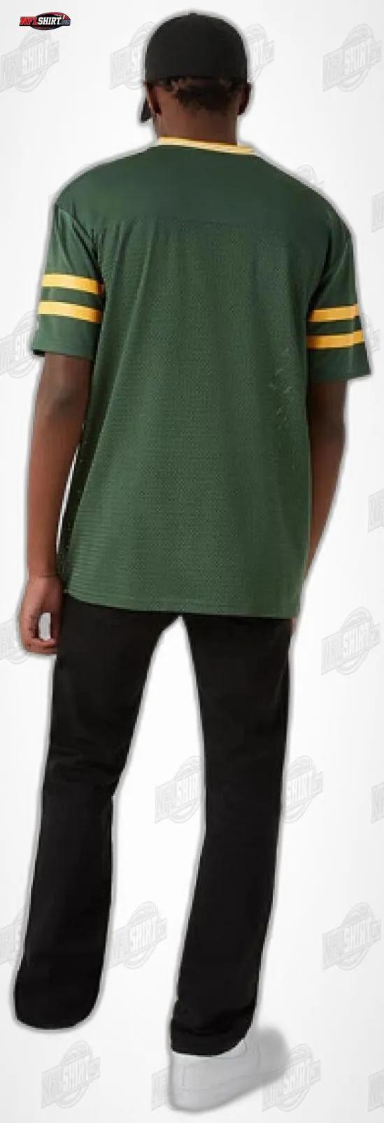 Green Gold Number 19 Oversize Mesh Jersey Green Bay Packers Shirt Green Gold Number 19 Oversize Mesh Jersey Green Bay Packers Shirt