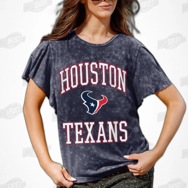 Washed Navy Victory Mode Flutter Sleeve Houston Texans Shirt
