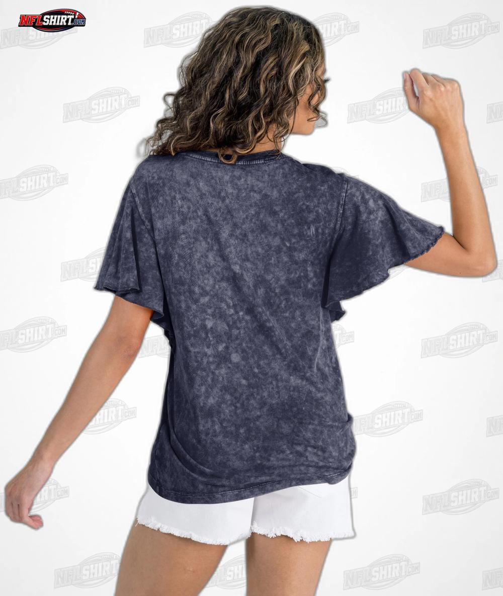 Washed Navy Victory Mode Flutter Sleeve Houston Texans Shirt Washed Navy Victory Mode Flutter Sleeve Houston Texans Shirt