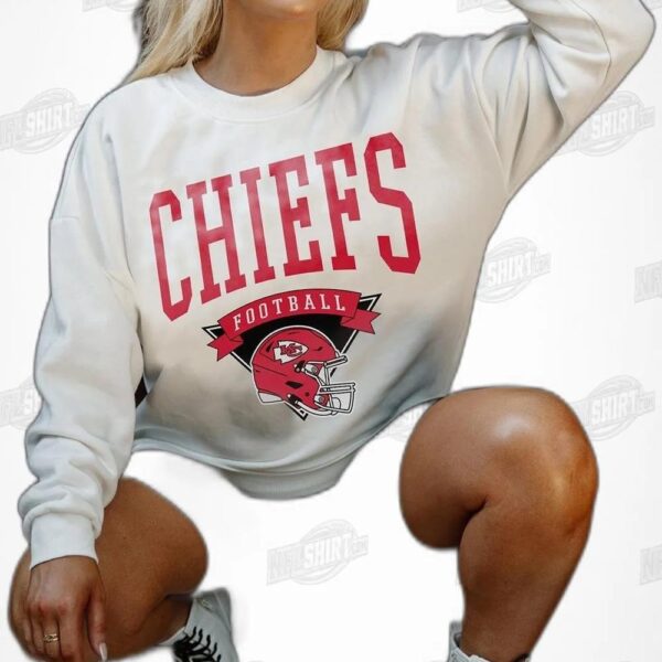 KANSAS CITY CHIEFS Yard Line Fleece Crewneck NFL Shirt - Football Fan Tee 3