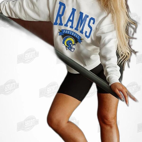 LOS ANGELES RAMS Yard Line Fleece Crewneck NFL Shirt - Football Fan Tee 4