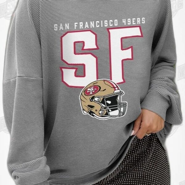SAN FRANCISCO 49ERS PURE MOTION VINTAGE WASH CORDED NFL Shirt - Football Fan Tee 1