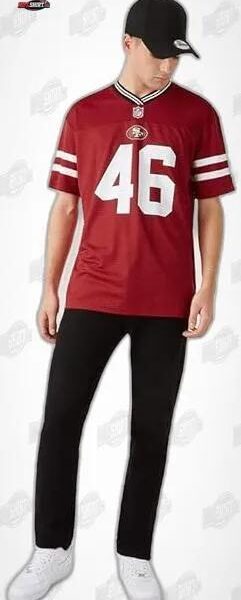 San Francisco 49ers Oversize Mesh Jersey NFL Shirt - Football Fan Tee 2