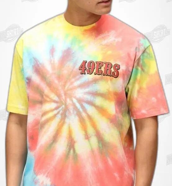 Rainbow Tie Dye 49ERS Wordmark San Francisco 49ers Shirt