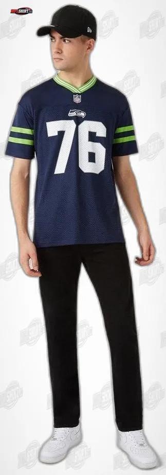 Navy Green Number 76 Oversize Mesh Jersey Seattle Seahawks Shirt Navy Green Number 76 Oversize Mesh Jersey Seattle Seahawks Shirt