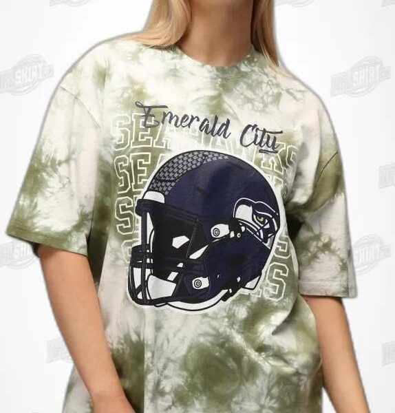 Seattle Seahawks Relaxed Fit Tie Dye NFL Shirt - Football Fan Tee 2