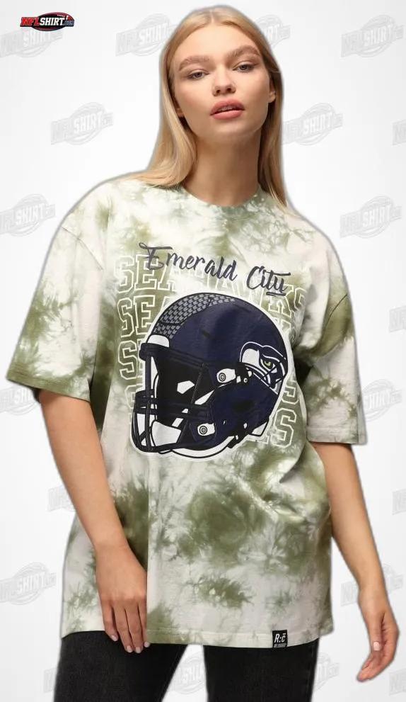 Emerald City Helmet Tie Dye Seattle Seahawks Shirt Emerald City Helmet Tie Dye Seattle Seahawks Shirt