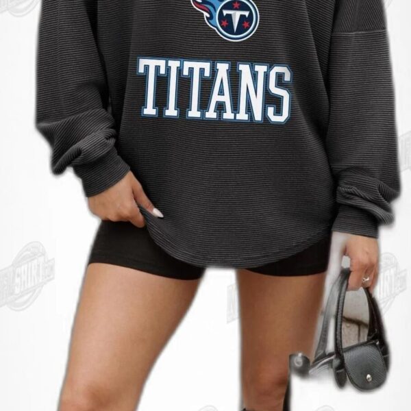 TENNESSEE TITANS RELENTLESS VINTAGE WASH CORDED NFL Shirt - Football Fan Tee 2