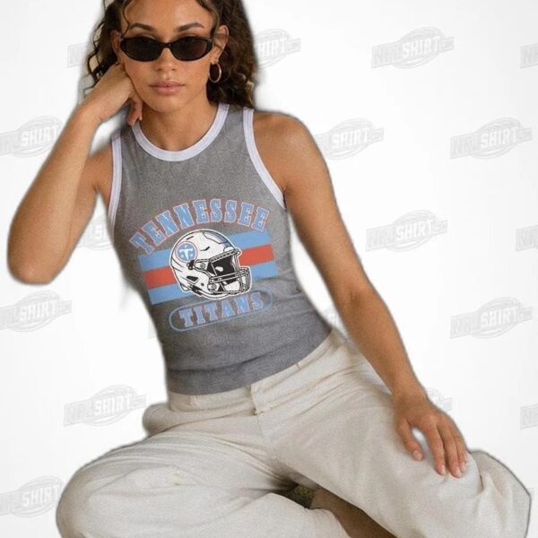 TENNESSEE TITANS VICTORY CLUB CONTRAST TRIM FITTED TANK TOP NFL Shirt - Football Fan Tee 1