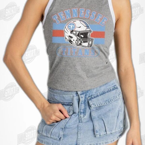 TENNESSEE TITANS VICTORY CLUB CONTRAST TRIM FITTED TANK TOP NFL Shirt - Football Fan Tee 2