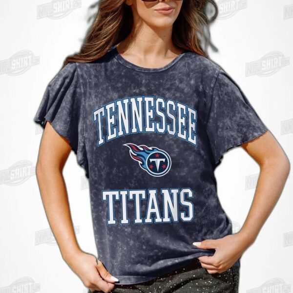 Vintage Wash Flutter Sleeve Tennessee Titans Shirt