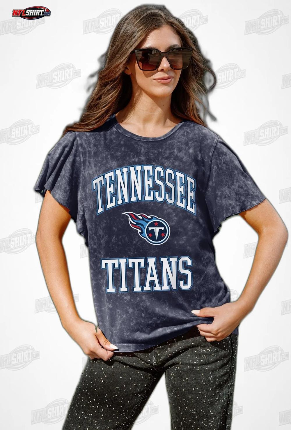 Vintage Wash Flutter Sleeve Tennessee Titans Shirt Vintage Wash Flutter Sleeve Tennessee Titans Shirt