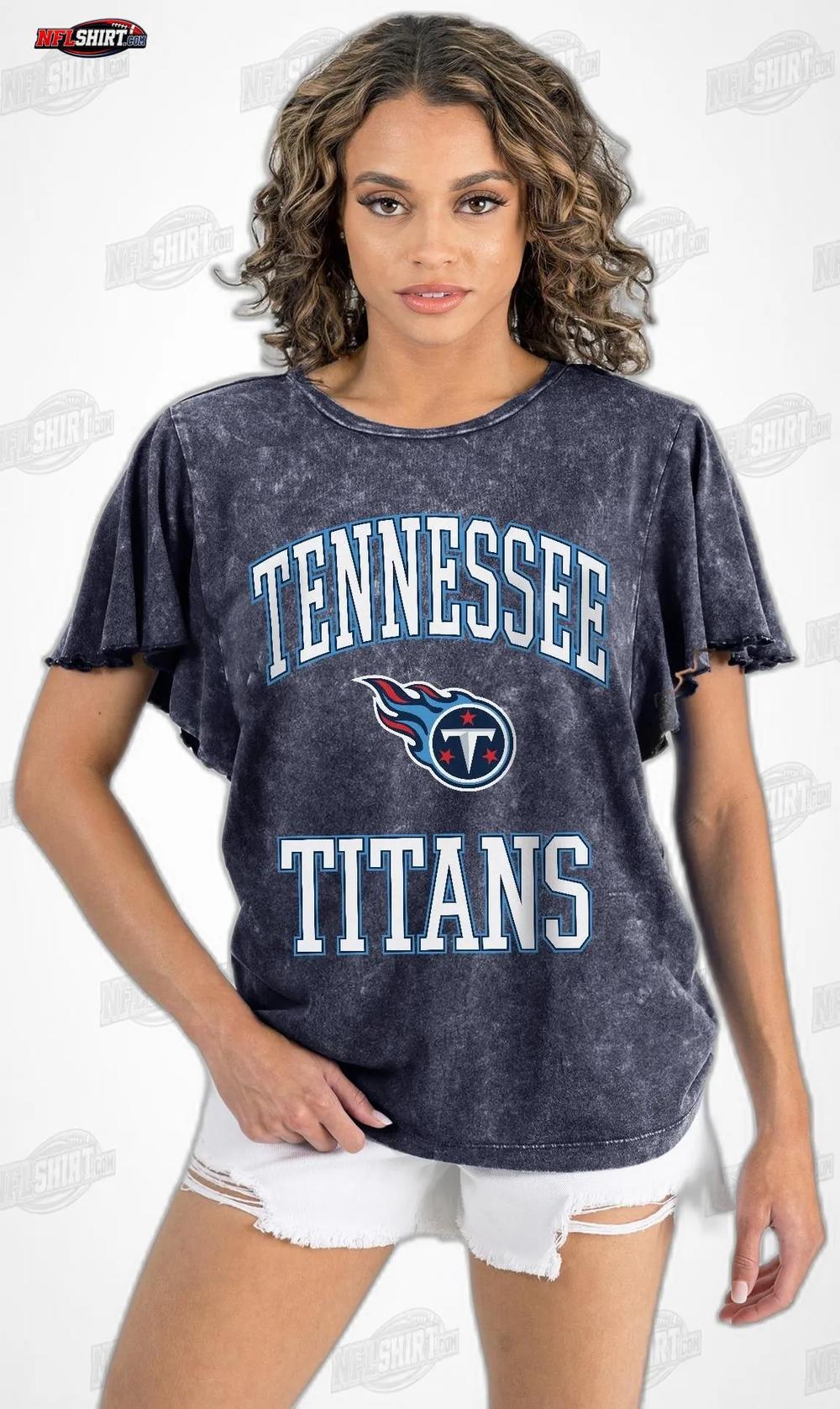 Vintage Wash Flutter Sleeve Tennessee Titans Shirt Vintage Wash Flutter Sleeve Tennessee Titans Shirt