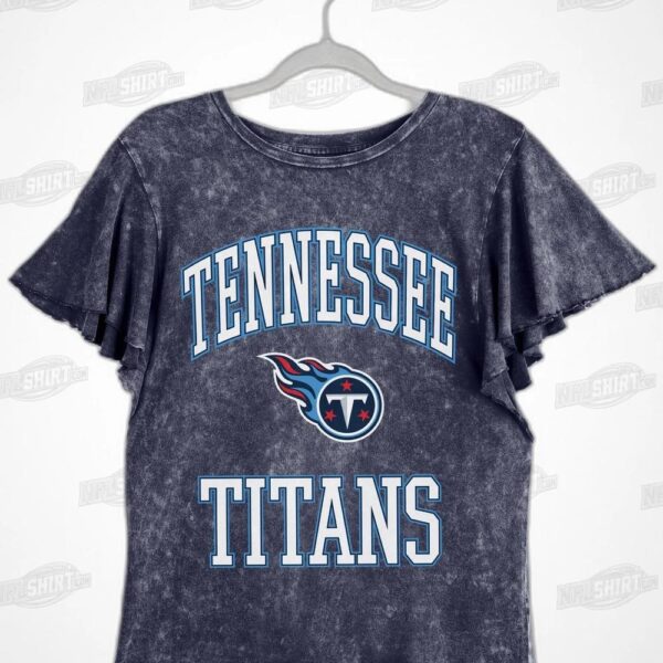 TENNESSEE TITANS VICTORY MODE FLUTTER SLEEVE IN NAVY NFL Shirt - Football Fan Tee 5