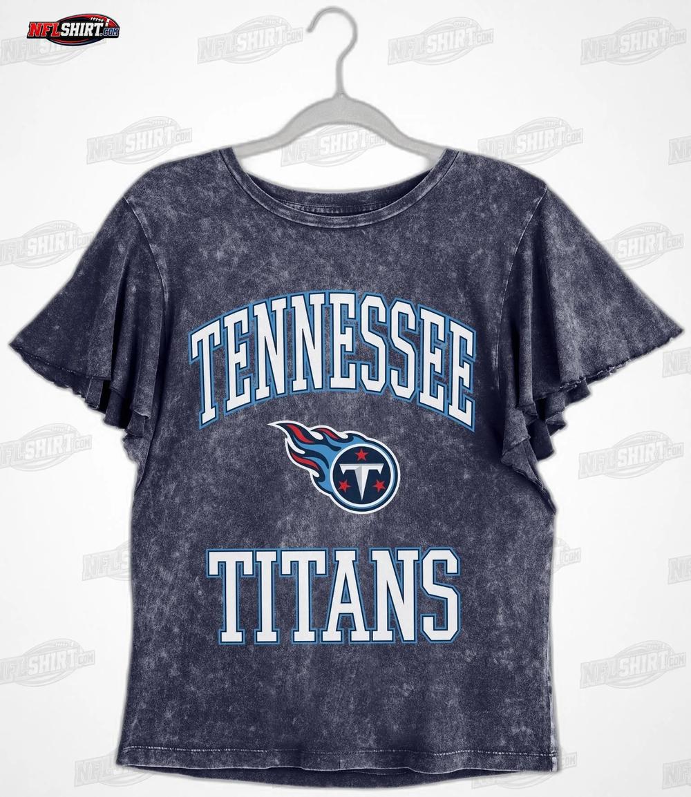Vintage Wash Flutter Sleeve Tennessee Titans Shirt Vintage Wash Flutter Sleeve Tennessee Titans Shirt