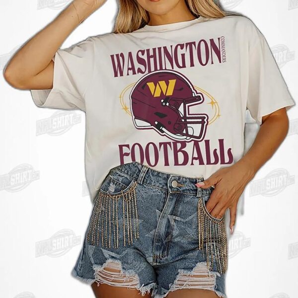 Retro Football Helmet Washington Commanders Shirt