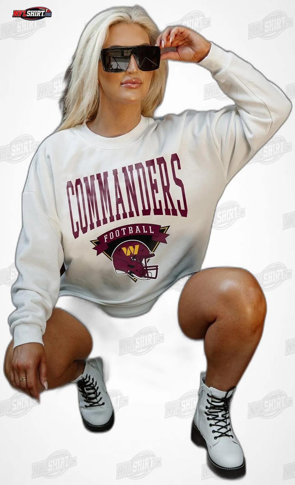 White Yard Line Fleece Crewneck Washington Commanders Shirt White Yard Line Fleece Crewneck Washington Commanders Shirt
